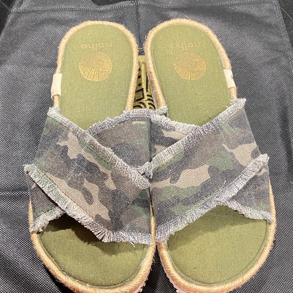 Nolita Green Camouflage yogamat  Espadrille Sandals